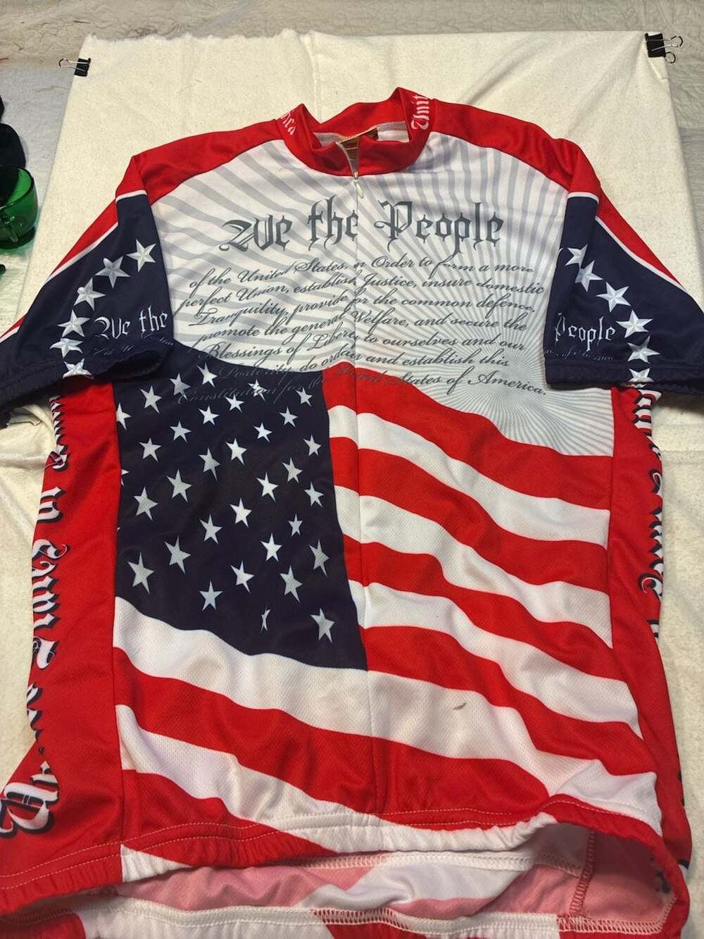 World Jerseys US Constitution We The People Cycling Jersey Size L